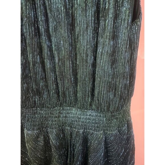 1.State Womens Green Metallic Tiered Halter Midi Dress M - Picture 8 of 8